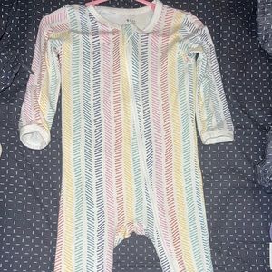 Kyte baby rainbow herringbone romper